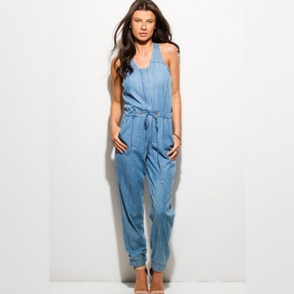 Pants - Stay Cool In This Lightweight Chambray Jumpsuit